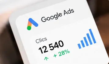 Illustration d’une interface de campagne Google Ads