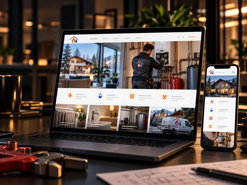 Illustration du site web ER Chauffage